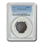 1835 Half Cent AU-53 PCGS (Brown)