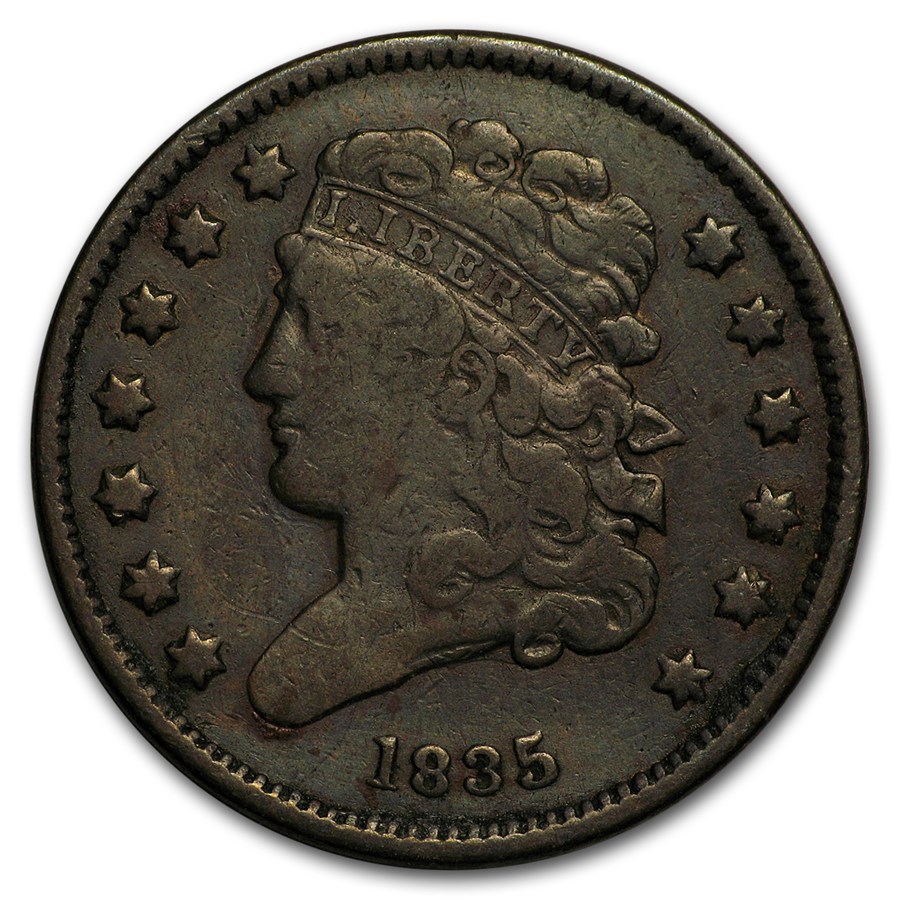 1835 Half Cent Fine