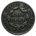 1835 Half Cent XF