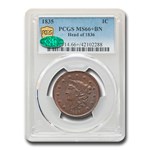 1835 Large Cent MS-66+ PCGS CAC (Brown, Head of 1836)