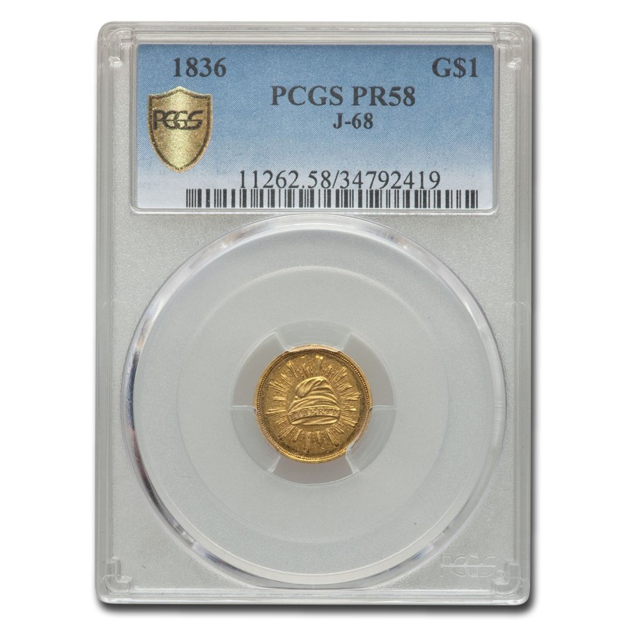 Buy 1836 $1 Gold Liberty Cap Pattern PR-58 PCGS (Judd 68) | APMEX