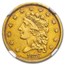 1836 $2.50 Gold Classic Head Block 8 AU-50 NGC