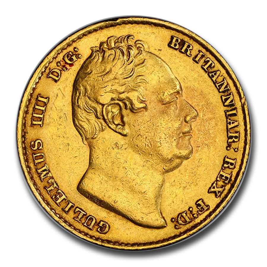 1836 Great Britain Gold Sovereign William IV AU-53 PCGS