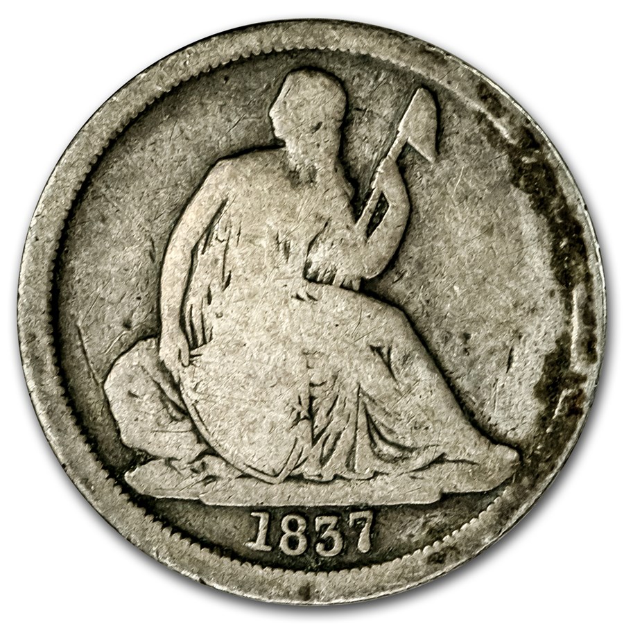 Buy 1837 Liberty Seated Dime Large Date Good | APMEX