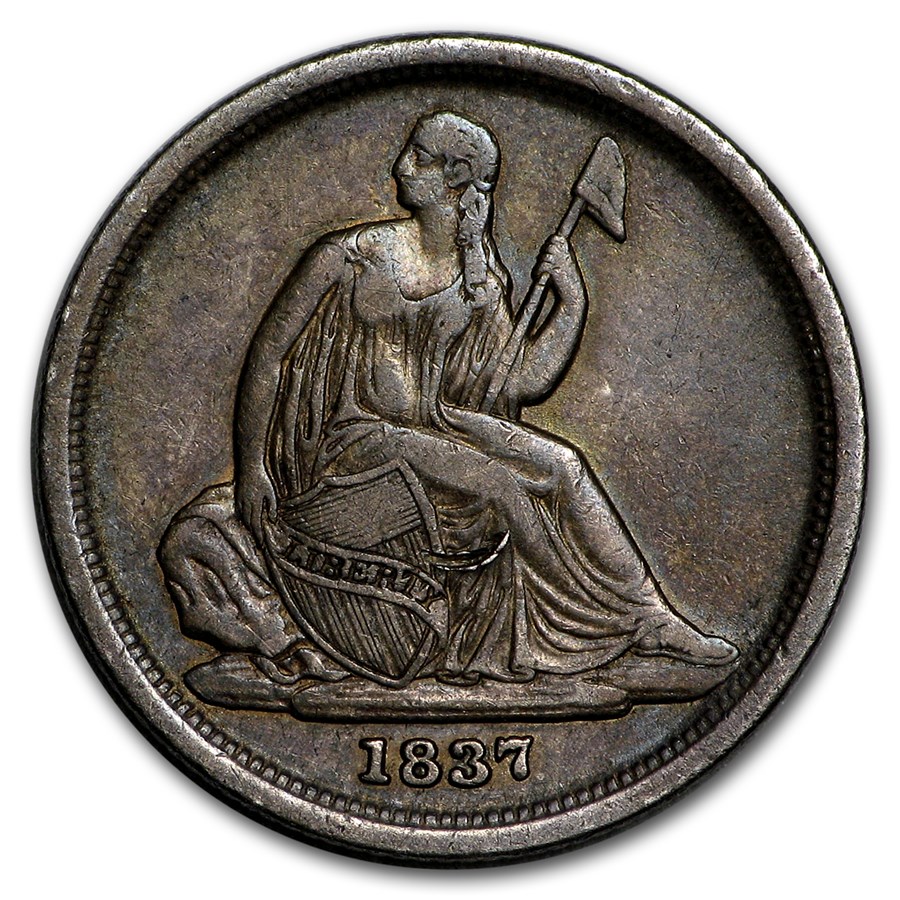 Buy 1837 Liberty Seated Dime Small Date XF | APMEX