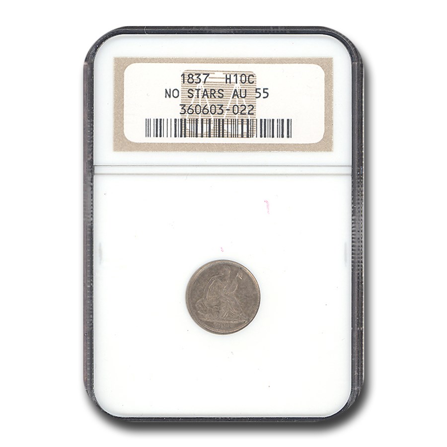 1837 Liberty Seated Half Dime AU-55 NGC