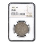 1837 Reeded Edge Half Dollar MS-61 NGC