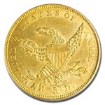 1838 $5 Gold Classic Head Half Eagle MS-62 PCGS