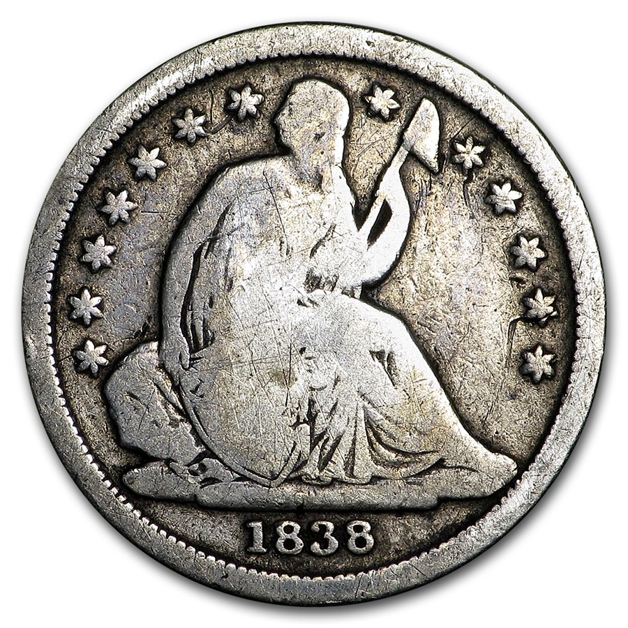 Buy 1838 Liberty Seated Dime Large Stars Good | APMEX