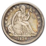 1838 Liberty Seated Dime Large Stars XF