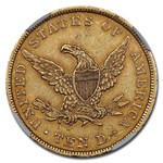 1839 $10 Liberty Gold Eagle AU-58 NGC (Lg Let, Head of 38)