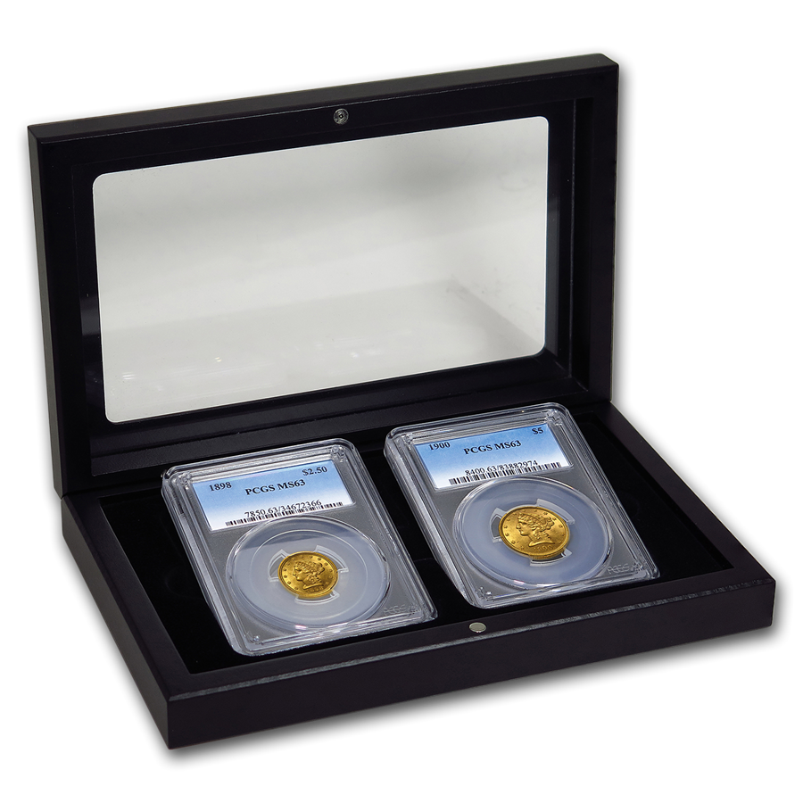 Buy 2-Coin Liberty Head Gold Denomination Set MS-63 PCGS Coin Online ...