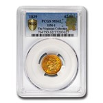 1839 $2.50 Gold Classic Head Quarter Eagle MS-62 PCGS (HM-1)