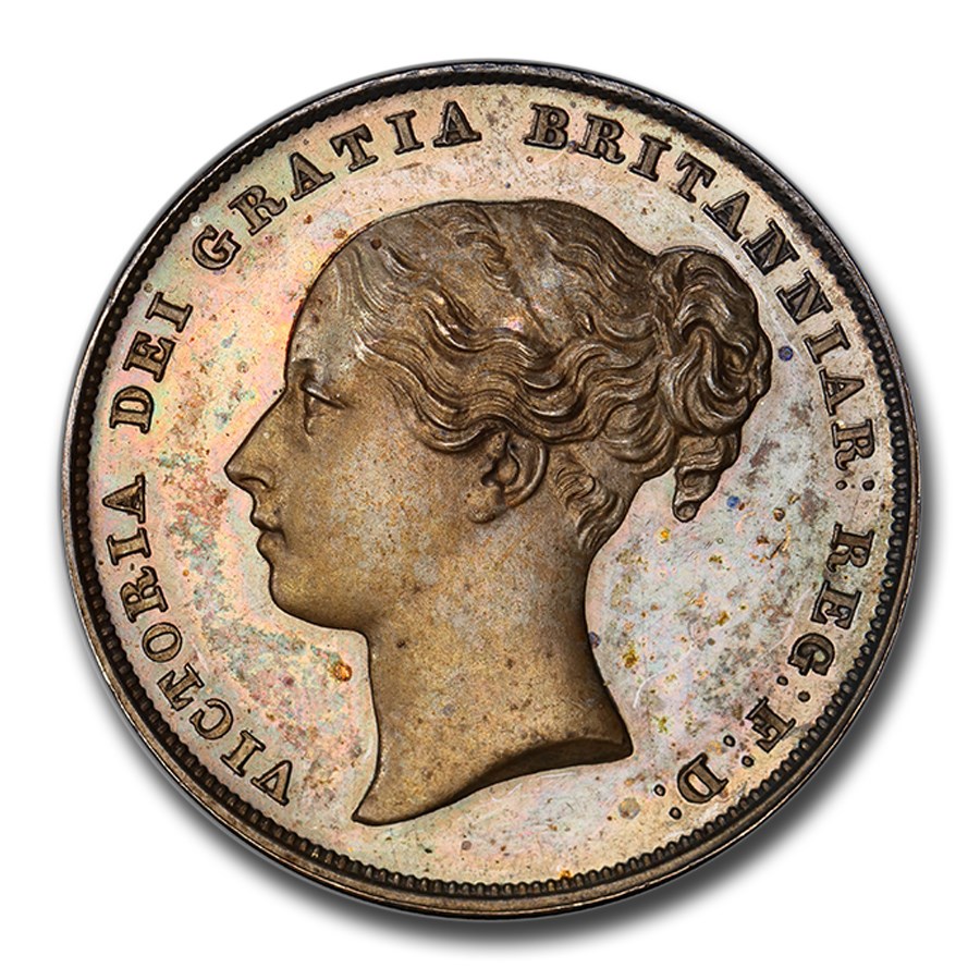 1839 Great Britain Silver Shilling Victoria PR-64 Cameo PCGS