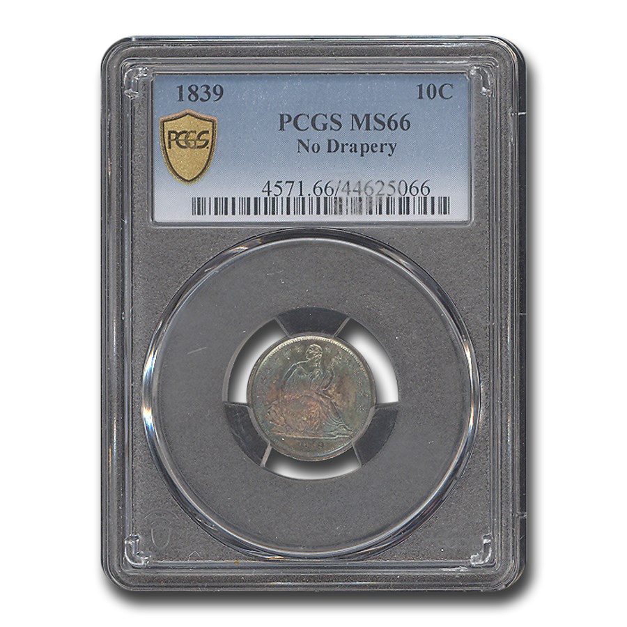 1839 Liberty Seated Dime MS-66 PCGS