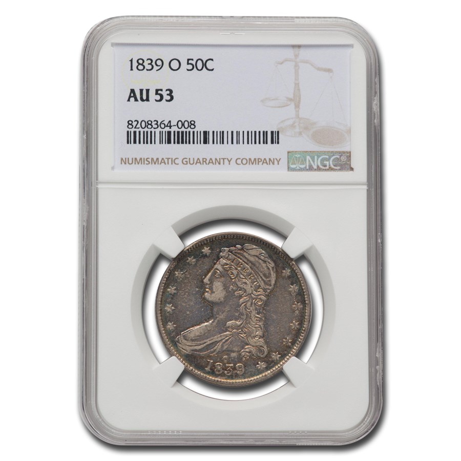 Buy 1839-O Capped Bust Half Dollar AU-53 NGC | APMEX