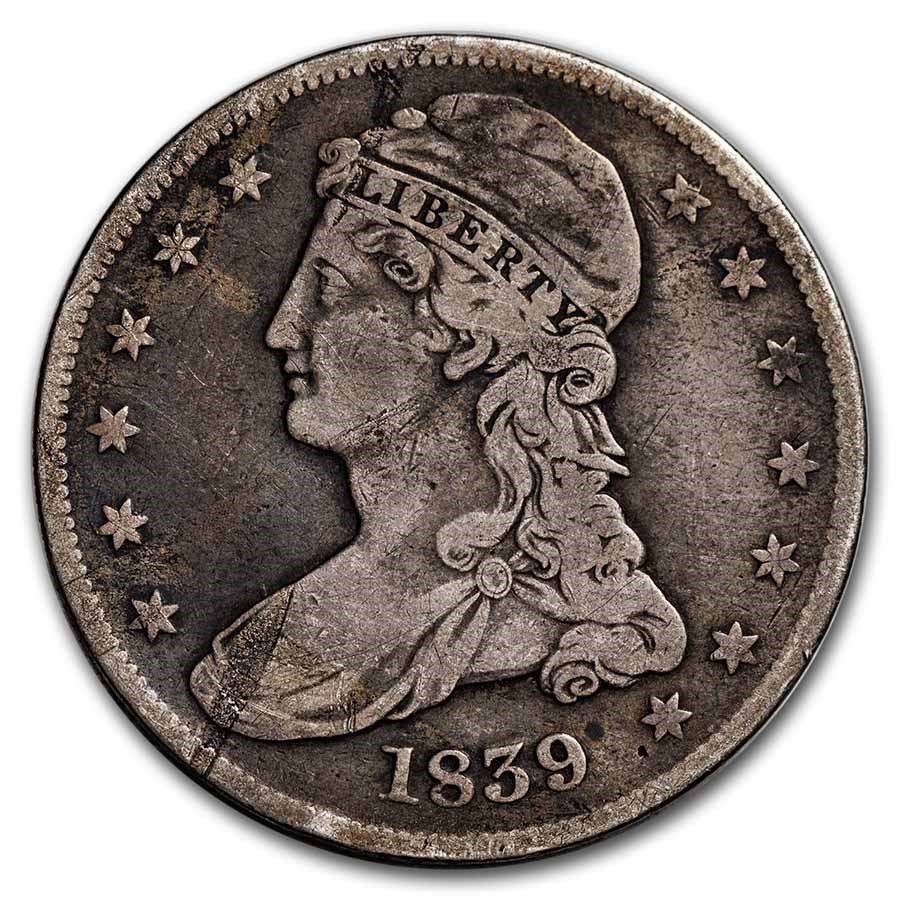 Buy 1839 Reeded Edge Half Dollar Fine | APMEX