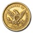 1840-1858 $2.50 Liberty Gold Quarter Eagle (Old Reverse, Cleaned)