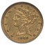 1840 $5 Liberty Gold Half Eagle AU-55 NGC