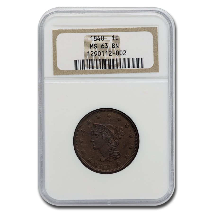 Buy 1840 Large Cent MS-63 NGC (Brown) | APMEX