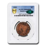 1840 Large Cent MS-66 PCGS CAC (Red/Brown, Small/Large 18)