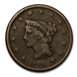 1840 Large Cent Sm Date VG