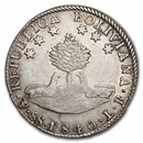 1840-PTS LR Bolivia Silver 8 Soles Bolivar AU (Details)