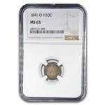 1841-O Liberty Seated Half Dime MS-63 NGC