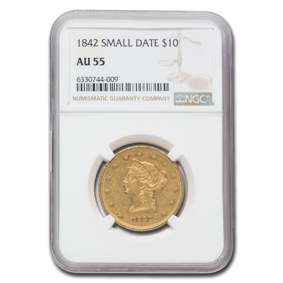 Buy 1842 $10 Liberty Gold Eagle AU-55 NGC (Small Date) | APMEX