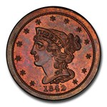 1842 Half Cent PR-65 CACG (Restrike, Red/Brown)