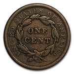 1842 Large Cent Lg Date Fine