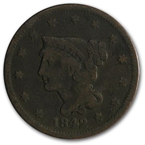 Buy 1842 Large Cent Lg Date VG | APMEX