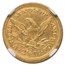 1843-C $2.50 Liberty Gold Quarter Eagle AU-58 NGC (Small Date)