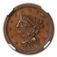 1843 Half Cent PF-65 NGC (Brown, Original)