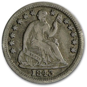 Buy 1843 Liberty Seated Half Dime VF | APMEX