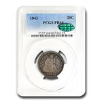 1843 Liberty Seated Quarter PR-64 PCGS CAC