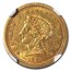 1843-O $2.50 Liberty Gold Quarter Eagle MS-61 NGC (Small Date)