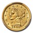 1843-O $2.50 Liberty Gold Quarter Eagle MS-62 PCGS (Large Date)