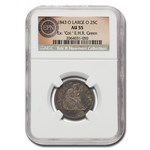 1843-O Liberty Seated Quarter AU-55 NGC (Large O, Newman)