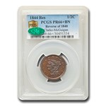 1844 Half Cent PR-66+ PCGS CAC (Brown, Restrike Reverse of 1840)