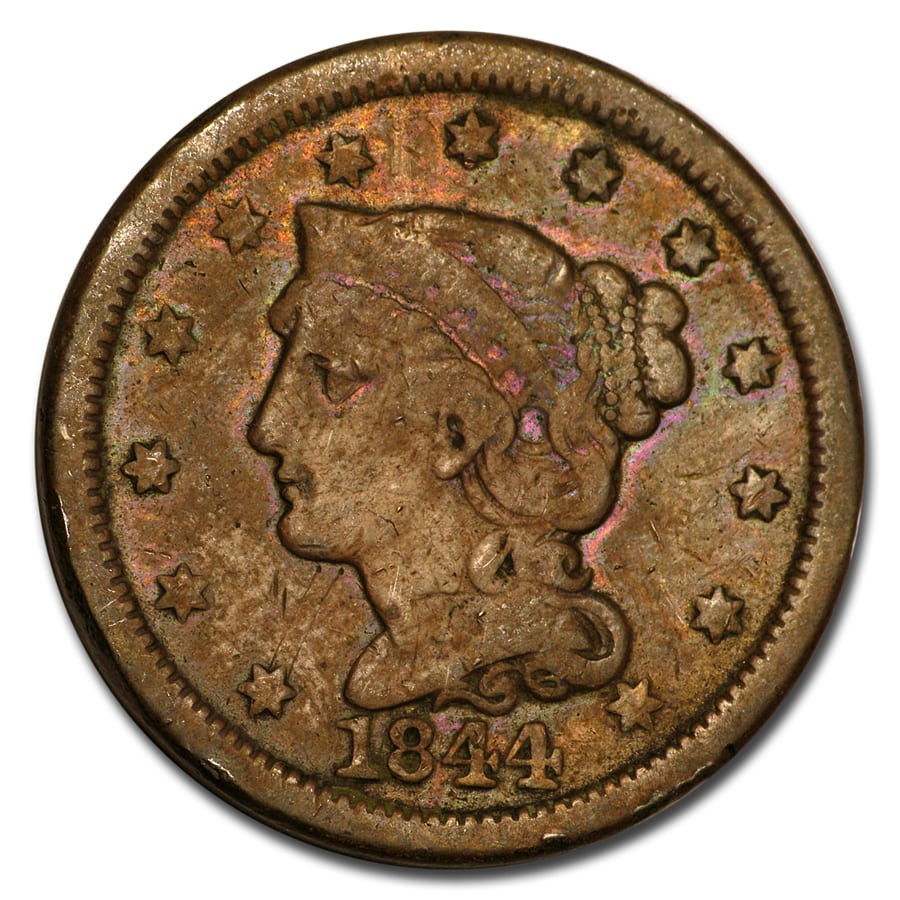 1844 Large Cent Fine