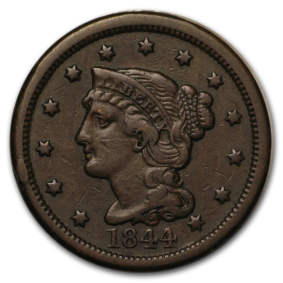 1844 Large Cent VF