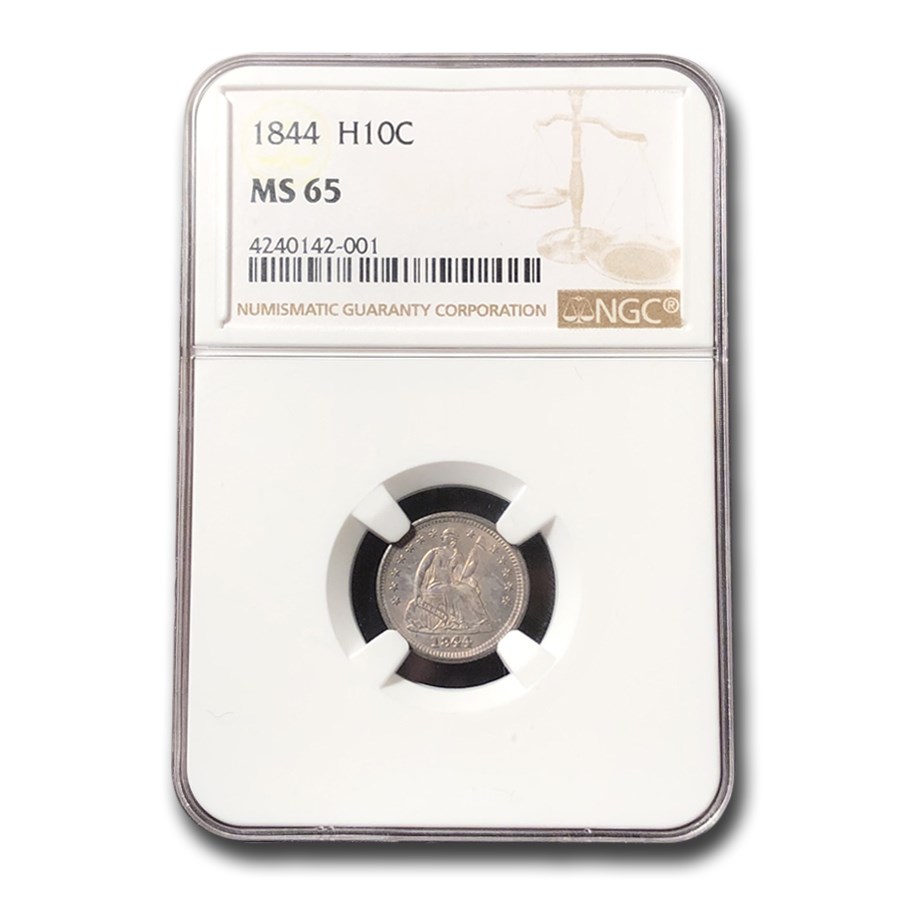 Buy 1844 Liberty Seated Half Dime MS-65 NGC | APMEX