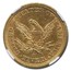1844-O $5 Liberty Gold Half Eagle AU-58 NGC