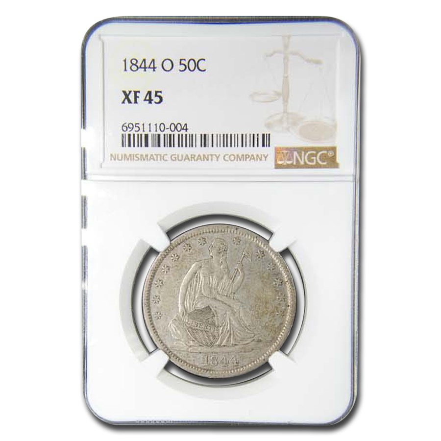 1844-O Liberty Seated Half Dollar XF-45 NGC