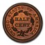 1844 Restrike Half Cent PR-66 PCGS CAC (Red/Brown, Rev. of 1856)