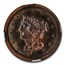 1845 Half Cent PF-66 NGC CAC (Brown, Restrike B-3)