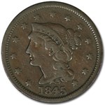 1845 Large Cent Fine