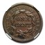 1845 Large Cent XF-45 NGC (Brown)