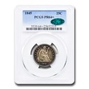 1845 Liberty Seated Quarter PR-64+ PCGS CAC